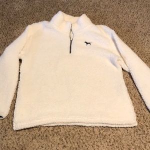 PINK white sweatshirt size large